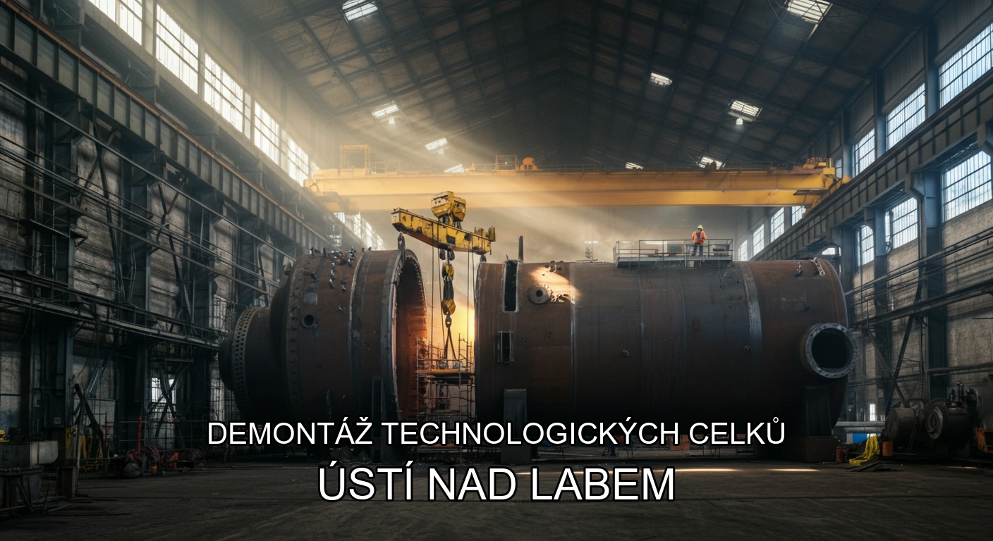 Demontaz technologickych celku Usti nad Labem